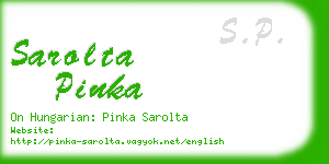 sarolta pinka business card